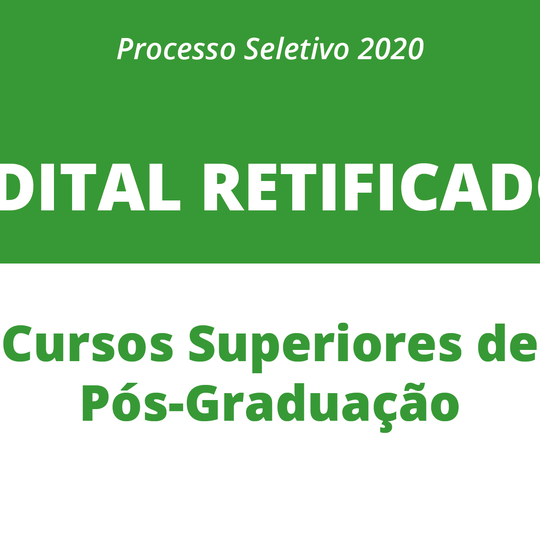 #29212 Edital de Pós-Graduação é retificado 