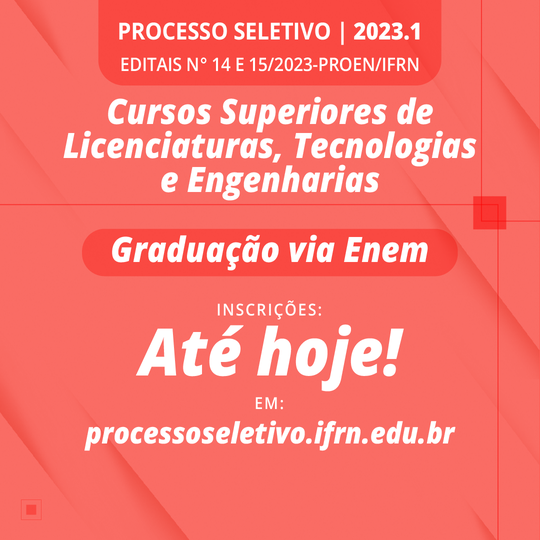 #29369 Inscrições para cursos superiores via Enem vão até as 17h desta segunda-feira (20)