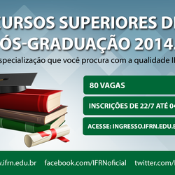 #29406 Divulgada concorrência para os cursos superiores de pós-graduação 2014.2