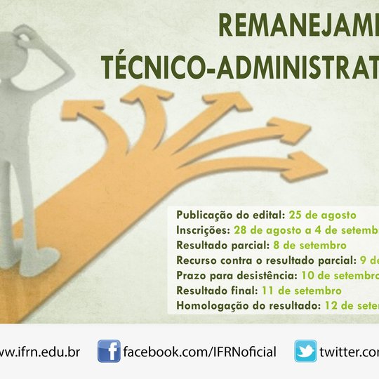 #29487 Publicado resultado parcial de remanejamento para técnico-administrativos