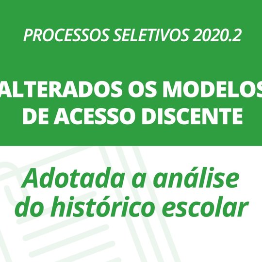 #29676 IFRN anuncia mudanças nos Processos Seletivos 2020.2