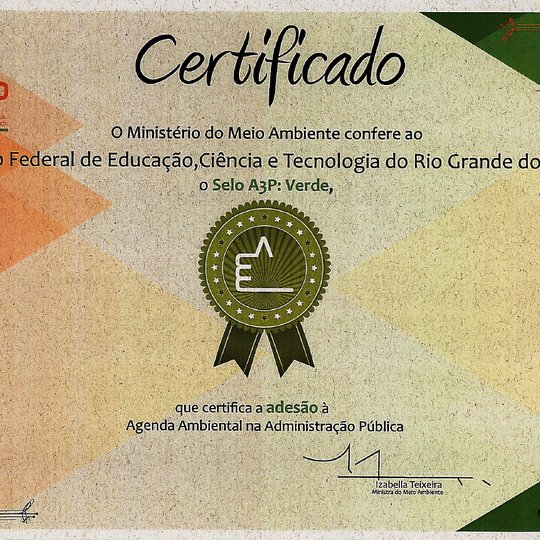 #29917 IFRN recebe certificação de sustentabilidade