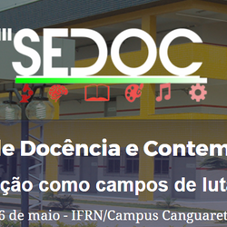 #30047 Campus Canguaretama abre inscrições para 3º Seminário de Docência e Contemporaneidade