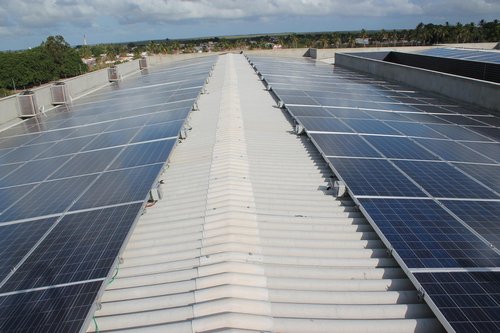 Usina fotovoltaica, instalada no Campus Ceará-Mirim do IFRN. Foto: Belchior Rocha