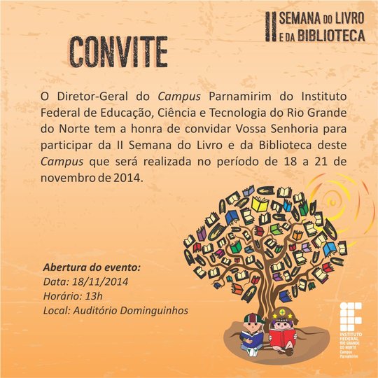 #30339 Campus Parnamirim realiza II Semana do Livro e da Biblioteca 