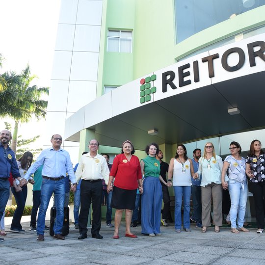 #30396 Reitoria do IFRN recebe governadora em ação contra bloqueio orçamentário