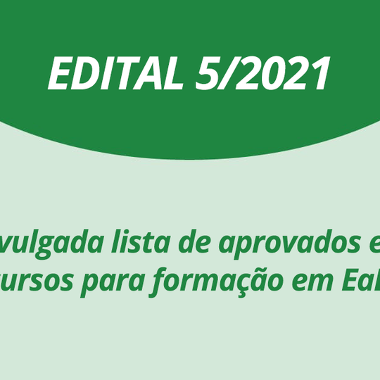 #30745 Divulgada lista de aprovados em cursos para formação em EaD