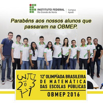 #30906 Alunos são aprovados na 1ª fase da OBMEP
