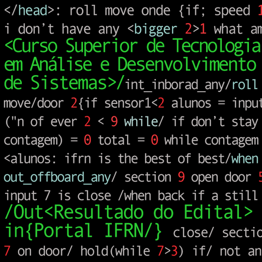 #31160 Curso de Tecnologia em Análise de Sistemas: divulgação de resultado final do processo seletivo
