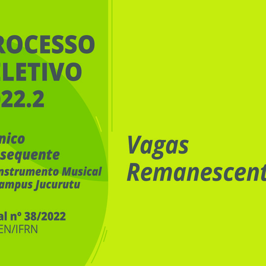 #31203 IFRN oferta vagas para Curso Técnico em Instrumento Musical