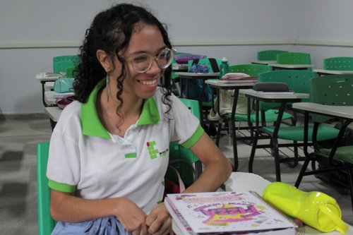 Maria Fernanda, aluna do Curso Técnico Integrado em Lazer