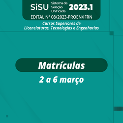 #32091 Matrículas para os cursos de graduação do IFRN começam nesta quinta-feira, dia 2