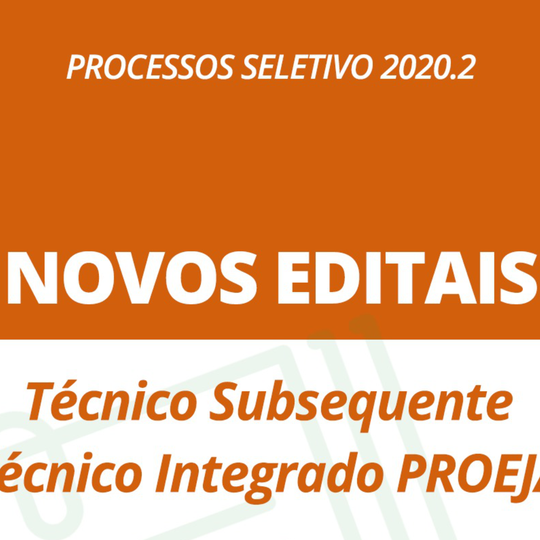 #32395 Divulgados novos editais para 1343 vagas em cursos técnicos
