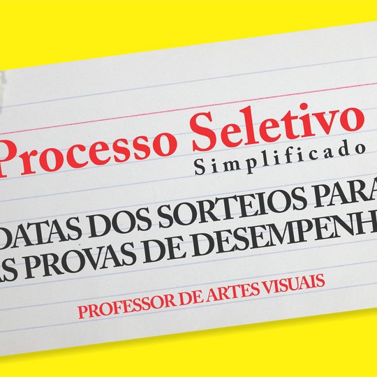 #33096 Candidatos já podem conferir as datas do sorteio para prova de desempenho