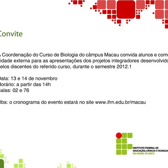 #33629 Câmpus Macau  promove apresentações dos projetos integradores desenvolvidos pelos alunos do  Curso de Biologia