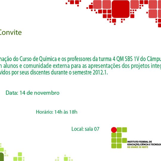 #33643 Alunos do Curso de Química apresentam projetos integradores para a comunidade