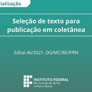 #33764 Homolagação das inscrições para seleção de texto para publicação em coletânea