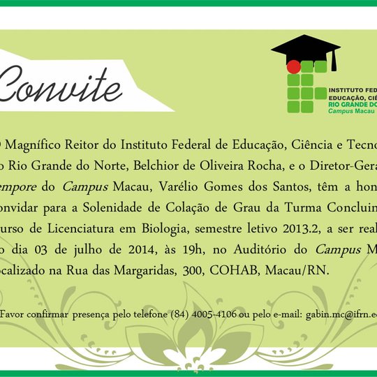 #33772 Campus Macau realiza colação de grau do Curso de Licenciatura em Biologia