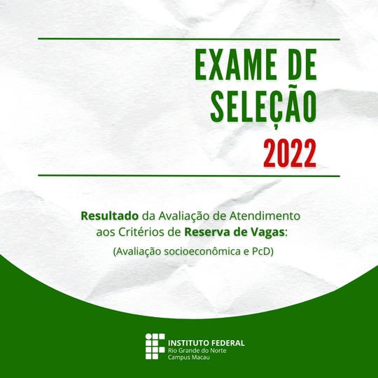 #33781 Campus divulga resultado da avaliação de atendimento aos critérios de reserva de vagas 