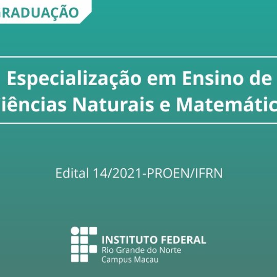 #33891 Campus oferta 40 vagas para Especialização em Ensino de Ciências Naturais e Matemática