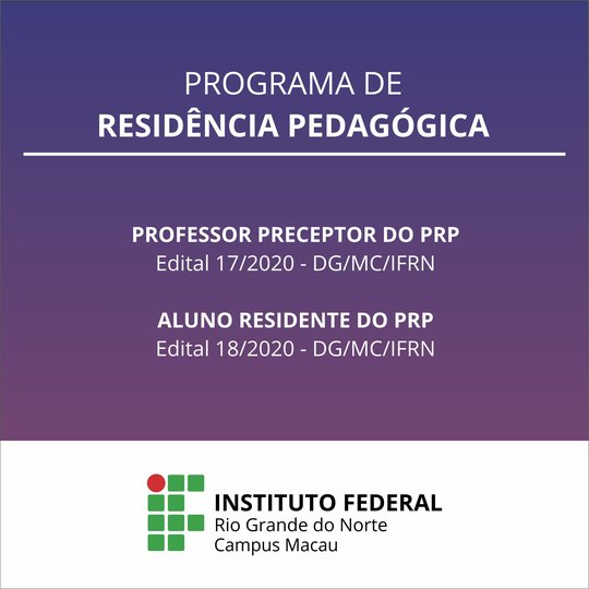 #33940 Editais do Programa de Residência Pedagógica (PRP)