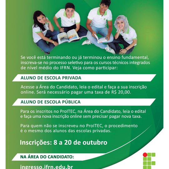 #34083 Abertas inscrições para Exame de Seleção 2014