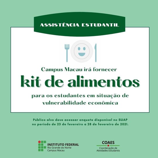 #34140 Campus realizará terceira entrega dos Kits de alimentos para os estudantes em situação de vulnerabilidade socioeconômica