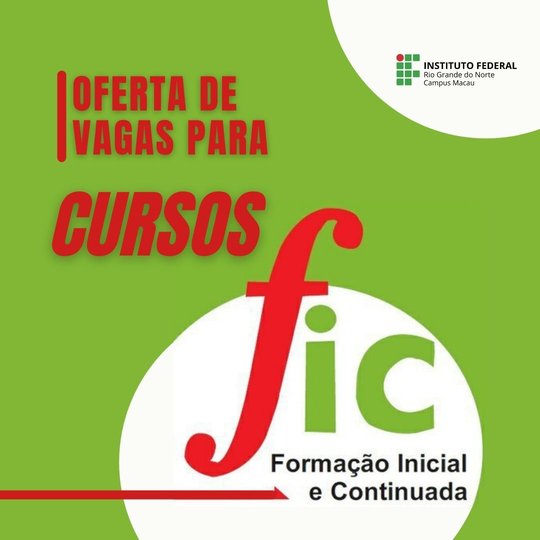 #34146 Campus divulga edital com vagas para cursos de Formação Inicial e Continuada