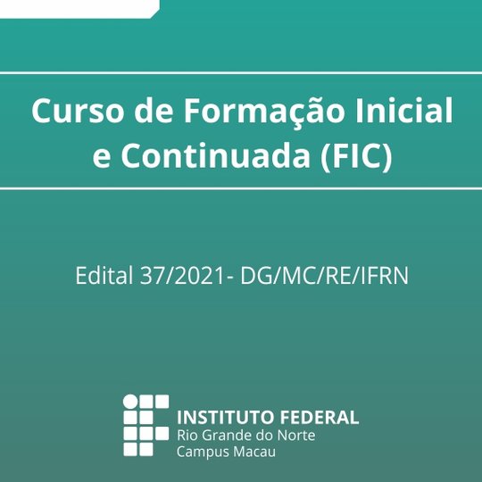#34246 Campus divulga edital com vagas para curso de Formação Inicial e Continuada