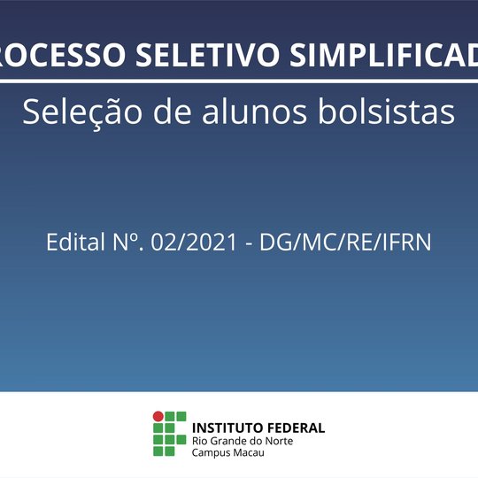 #34290 Campus divulga edital para seleção de alunos bolsistas