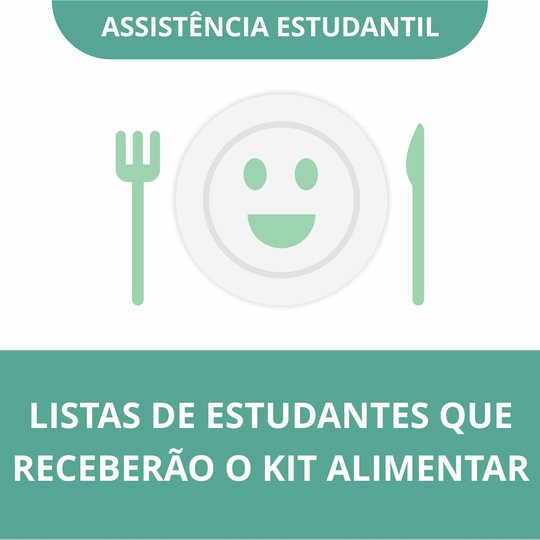#34613 Assistência Estudantil divulga listas de alunos/as que receberão os Kits de Alimentos