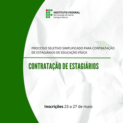 #34614 Divulgado edital para contratação de estagiários de Educação Física