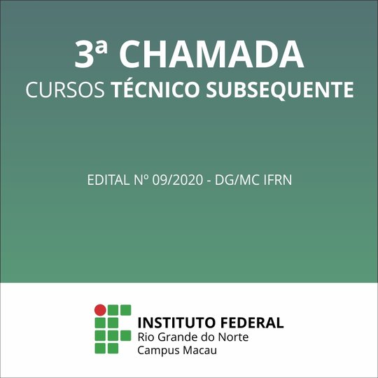 #34664 Divulgada a 3ª chamada de vagas remanescentes para curso Técnico em Recursos Pesqueiros na forma Subsequente
