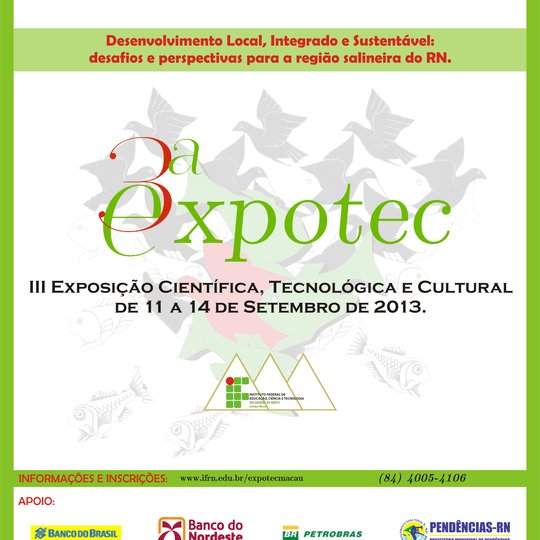 #34727 III Expotec do Câmpus Macau acontece em setembro
