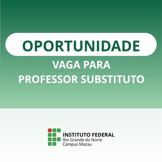 #34846 Campus Macau abre seleção para professor substituto de Química