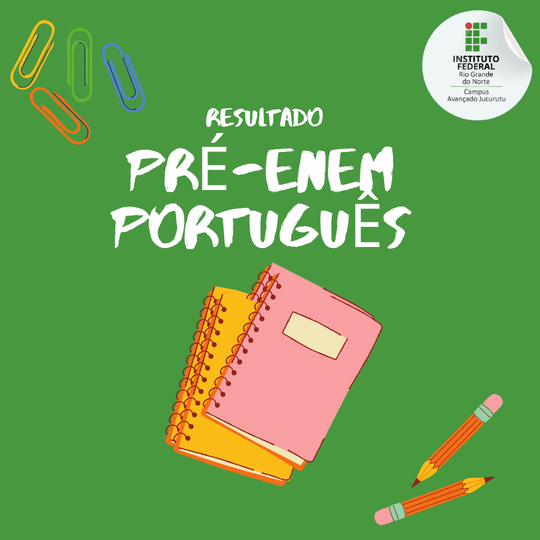 #34897 Divulgado os Selecionados para o Curso PRÉ-ENEM_PORTUGUÊS