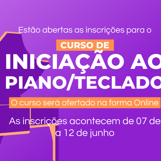 #34939 Campus Avançado de Jucurutu abre as inscrições para o curso de Formação Inicial e Continuada (FIC) Iniciação ao Piano/Teclado