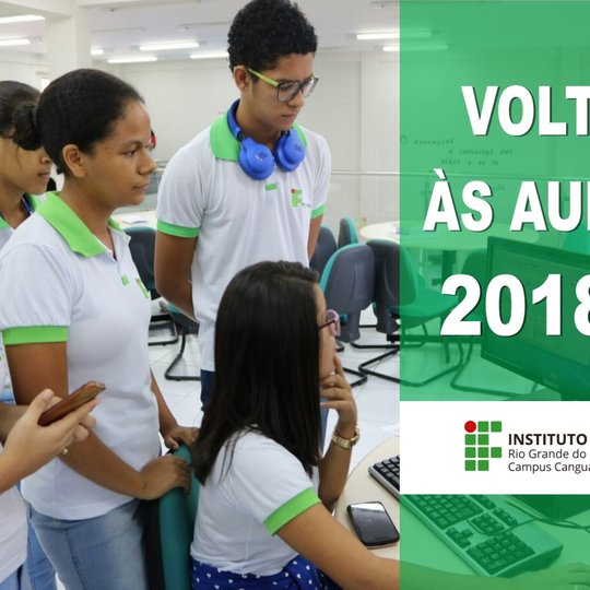 #34985 Publicadas as datas de início das aulas 2018.1