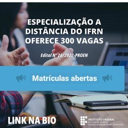#35030 Matrículas abertas para Especialização - EAD/UAB -2022