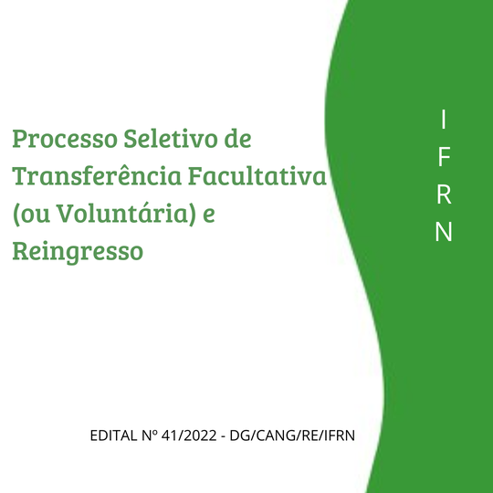 #35079 Divulgado vagas para o Processo Seletivo de Transferência Facultativa e Reingresso