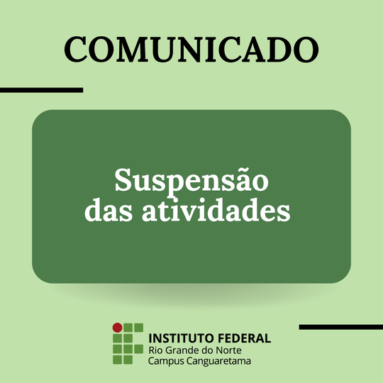 #35105 Comunicado de Suspensão das Atividades