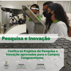 #35139 o Campus Canguaretama tem 05 novos projetos aprovados para Pesquisa e Inovação