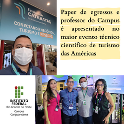 #35159 Paper de egressos e professor do Campus é apresentado no maior evento técnico científico de turismo das Américas