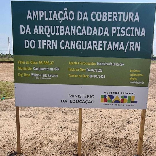 #35176 Ampliação da cobertura da arquibancada da piscina do IFRN Canguaretama