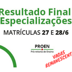 #35212 Resultado final das vagas remanescentes para Especialização em EJA