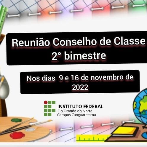 #35263 Reunião Conselho de Classe 2º bimestre acontecerá nos dias 9 e 16 de novembro