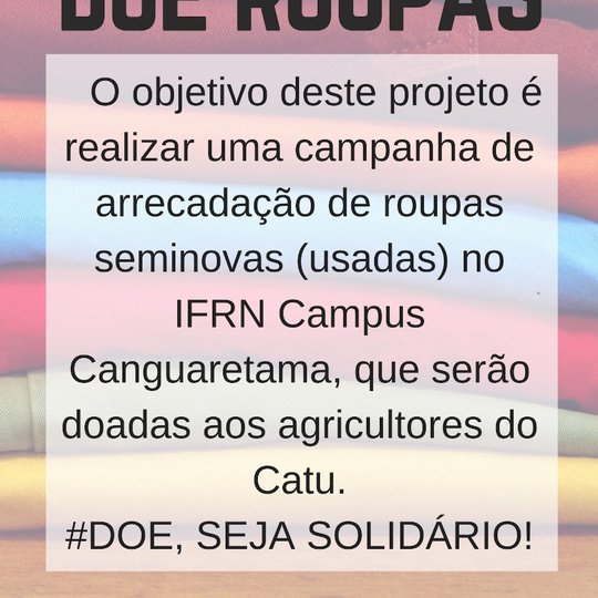 #35340 Ação de extensão "#Doe,seja solidário!" consegue arrecadar mais de 280 itens para doação