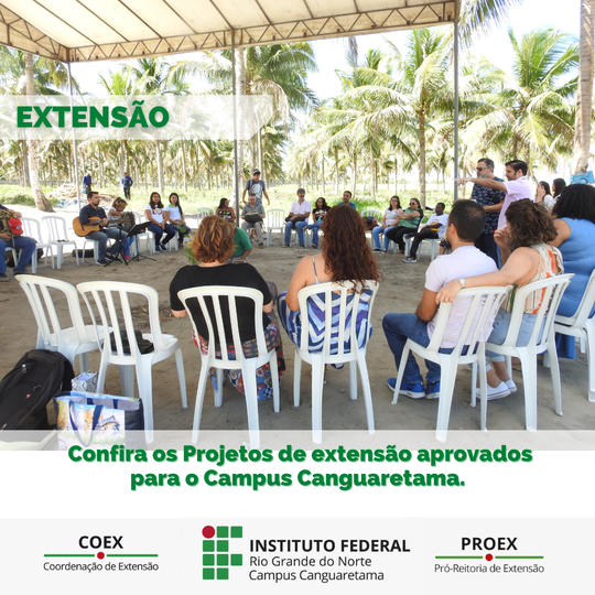 #35342 Conquista de 08 novos projetos de extensão aprovados para o Campus Canguaretama