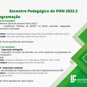 #35345 Encontro Pedagógico oficializa a abertura do período letivo 2022.2