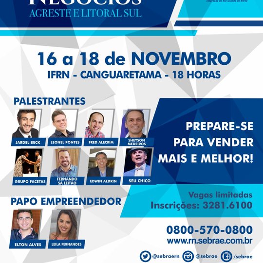 #35433 IFRN sediará palestra promovida pelo Sebrae